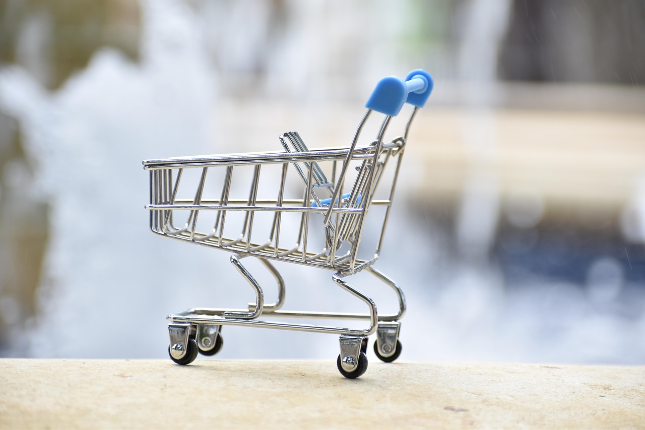 cart, shopping, miniature, supermarket, market, purchase, shopping cart, commerce, e-commerce, transaction